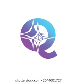 Letter Q logo, Q logo, AI logo set, modern and minimal design, tech-inspired, colorful icons and symbols, suitable for artificial intelligence, innovation, branding, startups, and digital identity.