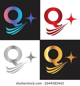 Letter Q logo, Q logo, AI logo set, modern and minimal design, tech-inspired, colorful icons and symbols, suitable for artificial intelligence, innovation, branding, startups, and digital identity.