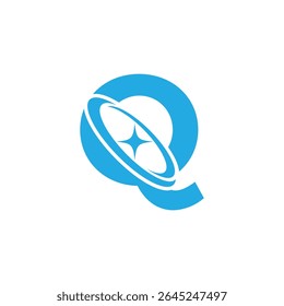 Letter Q logo, Q logo, AI logo set, modern and minimal design, tech-inspired, colorful icons and symbols, suitable for artificial intelligence, innovation, branding, startups, and digital identity.