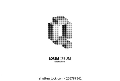Letter Q logo. Alphabet logotype vector design.