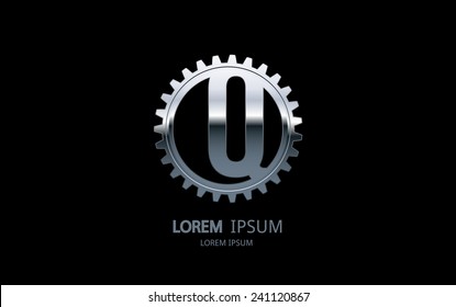 Letter Q logo. Alphabet logotype vector design.