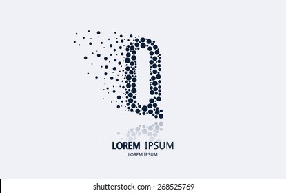 Letter Q logo. Alphabet logotype vector design.