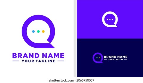 CARTA Q LOGO BURBUJA CHAT NEGATIVE SPAE