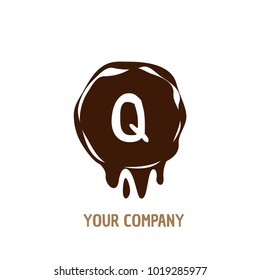 Letter Q Logo. Chocolate Shape