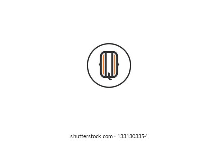 LETTER Q LOGO WITH CIRCLE FRAME FOR LOGO DESIGN OR ILLUSTRATION USE