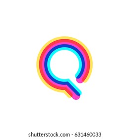 Letter Q logo with Cmyk logo template, printing services, modern, digital, technology logotype