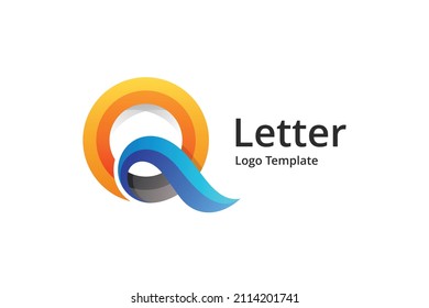 Letter Q Logo with Colorful Style 