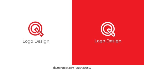 Letter Q Logo Concept sign icon symbol Design. Vector illustration logo template
