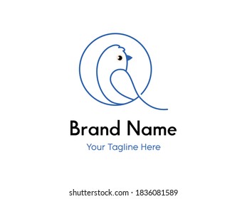 Letter Q logo, creative brand business template vector icon.