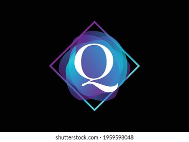 Letter Q Logo design Abstract liquid shape vector template.