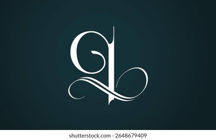 Letter q logo design with a blue background. Modern trendy initial luxury q letter logo design. Royal premium letter q logo design vector template.