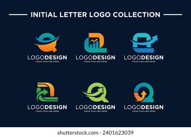 Letter Q Logo design collection for finance and business investment