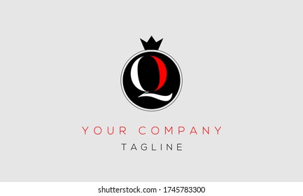 Diseño de logotipo de carta Q, icono moderno creativo Q
