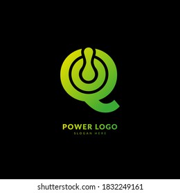 Letter Q. Logo design for energy. Power energy  logo design element fit for company and busines