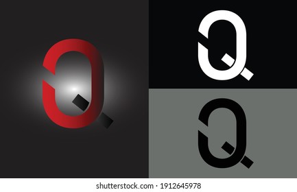 Gradiente de diseño del logotipo Carta Q símbolo de monograma mínimo creativo. Diseño universal elegante de señalización vectorial. Logotipo de negocio premium. Símbolo gráfico del alfabeto para la identidad empresarial