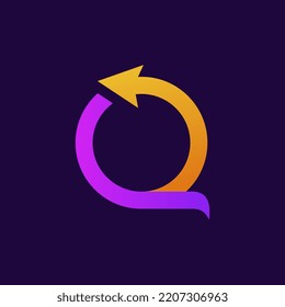 Letter Q logo design icon template