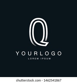 Letter Q Logo Design in Labyrinth form Vector Template