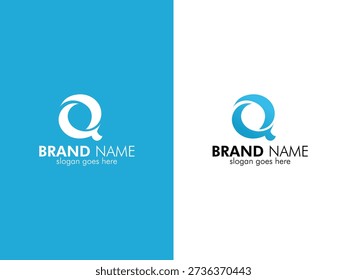 Letter Q logo design, Modern minimalist Q Letter mark logo, Letter Q minimalist logo, Q.