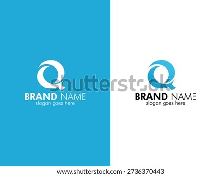 Letter Q logo design, Modern minimalist Q Letter mark logo, Letter Q minimalist logo, Q.