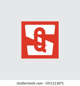 Diseño de logotipo de carta Q con cuadrado