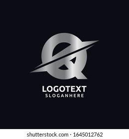 Letter Q logo  design template . sliced  concept graphic element.