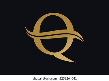 Plantilla de diseño del logotipo de la letra Q, ilustración del vector