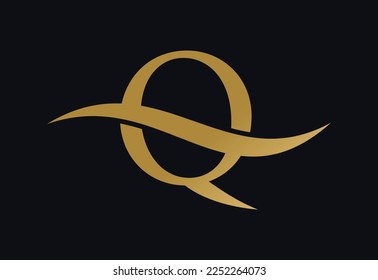 Plantilla de diseño del logotipo de la letra Q, ilustración del vector
