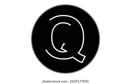 Letter Q logo design template, cross vector logo icon circle logotype