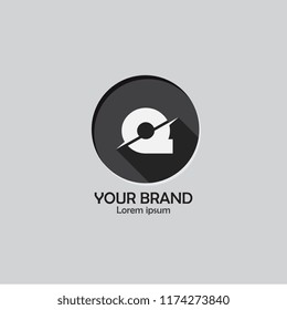 Letter Q logo design vector. Simple and clean flat design of letter Q logo vector template. with black and white