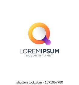 Letter Q Logo Design vector illustration, colorful logo