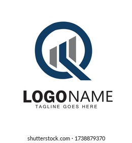 Letter Q logo design & vector icon 