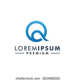 Logotipo de diseño de logotipo de carta Q logotipo de icono vectorial