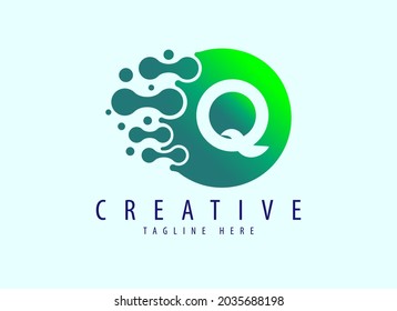 Letter Q Logo. Q Letter Design Vector with light yellow gradient style