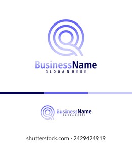 Letter Q logo design vector. Creative Initial Q logo concepts template