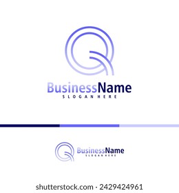 Letter Q logo design vector. Creative Initial Q logo concepts template