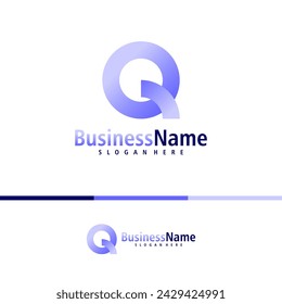 Buchstabe Q Logo Design Vektor. Creative Initial Q Logo Konzepte Vorlage
