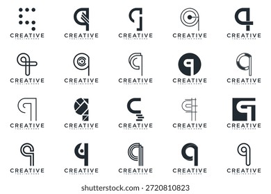 Vector de diseño de logotipo de letra Q abstracto