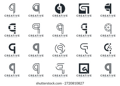 Vector de diseño de logotipo de letra Q abstracto