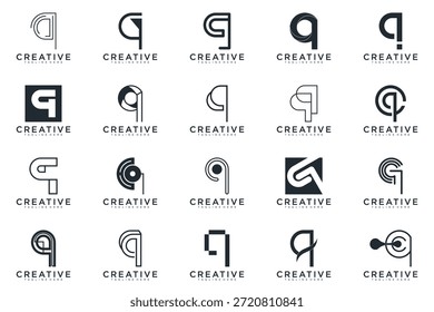 Vector de diseño de logotipo de letra Q abstracto