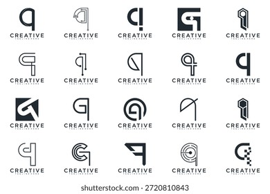 Vector de diseño de logotipo de letra Q abstracto