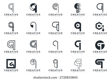 Vector de diseño de logotipo de letra Q abstracto