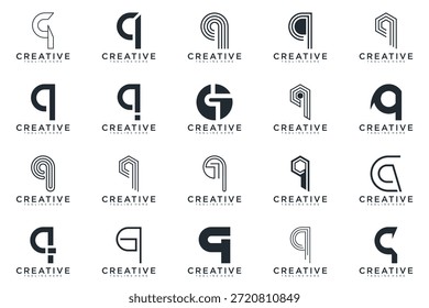 Vector de diseño de logotipo de letra Q abstracto