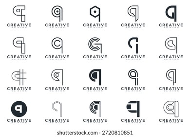 Vector de diseño de logotipo de letra Q abstracto
