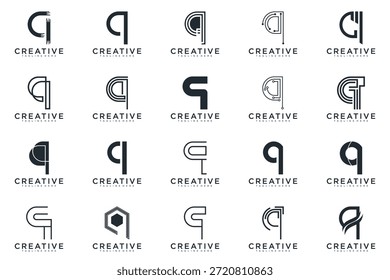 Vector de diseño de logotipo de letra Q abstracto
