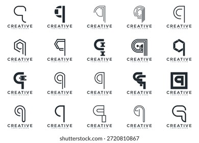 Vector de diseño de logotipo de letra Q abstracto