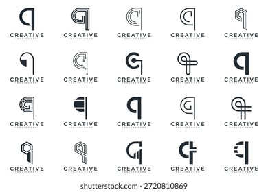 Vector de diseño de logotipo de letra Q abstracto