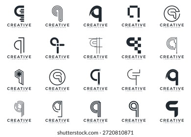 Vector de diseño de logotipo de letra Q abstracto