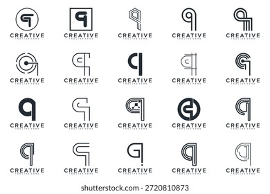 Vector de diseño de logotipo de letra Q abstracto