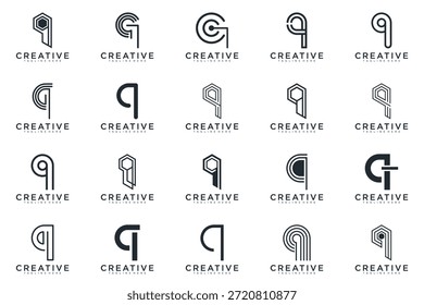 Vector de diseño de logotipo de letra Q abstracto