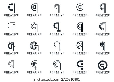 Vector de diseño de logotipo de letra Q abstracto